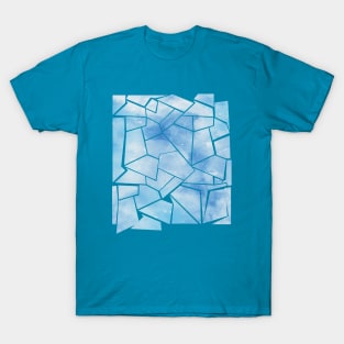 Blue Mosaic Modern Design T-Shirt